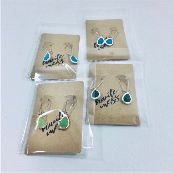 FASHIONABLE GEMSTONE DROP EARRING - Picture 4 of 4